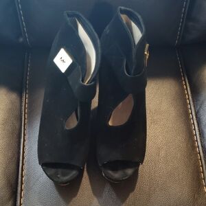 Michael Kors Black Peep-Toe Heels